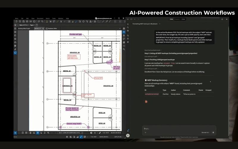 Pasa de la revisión manual al análisis automático de planos con Bluebeam Max